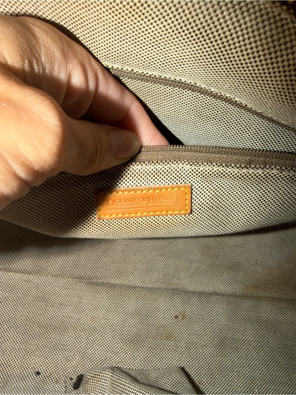 Dooney & Bourke Signature Satchel With Monogram Logo